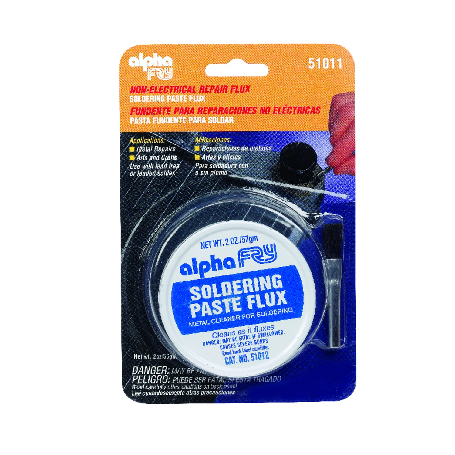 Non-electrical Acid Paste, Flux & Brush, 2-oz.