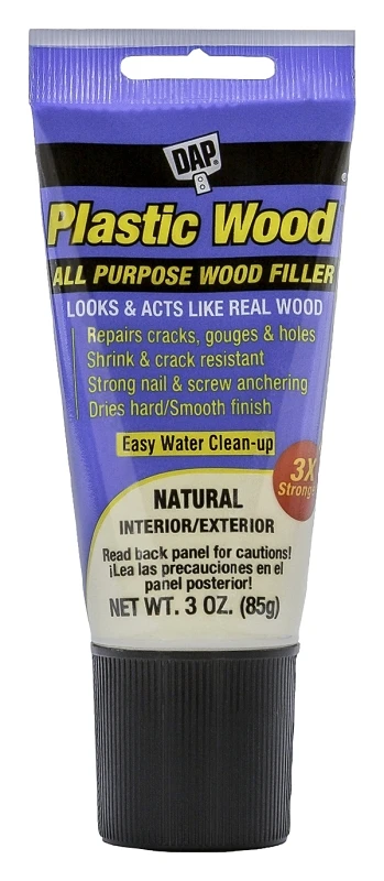 Plastic Wood Latex Wood Filler, 3 Oz. Tube