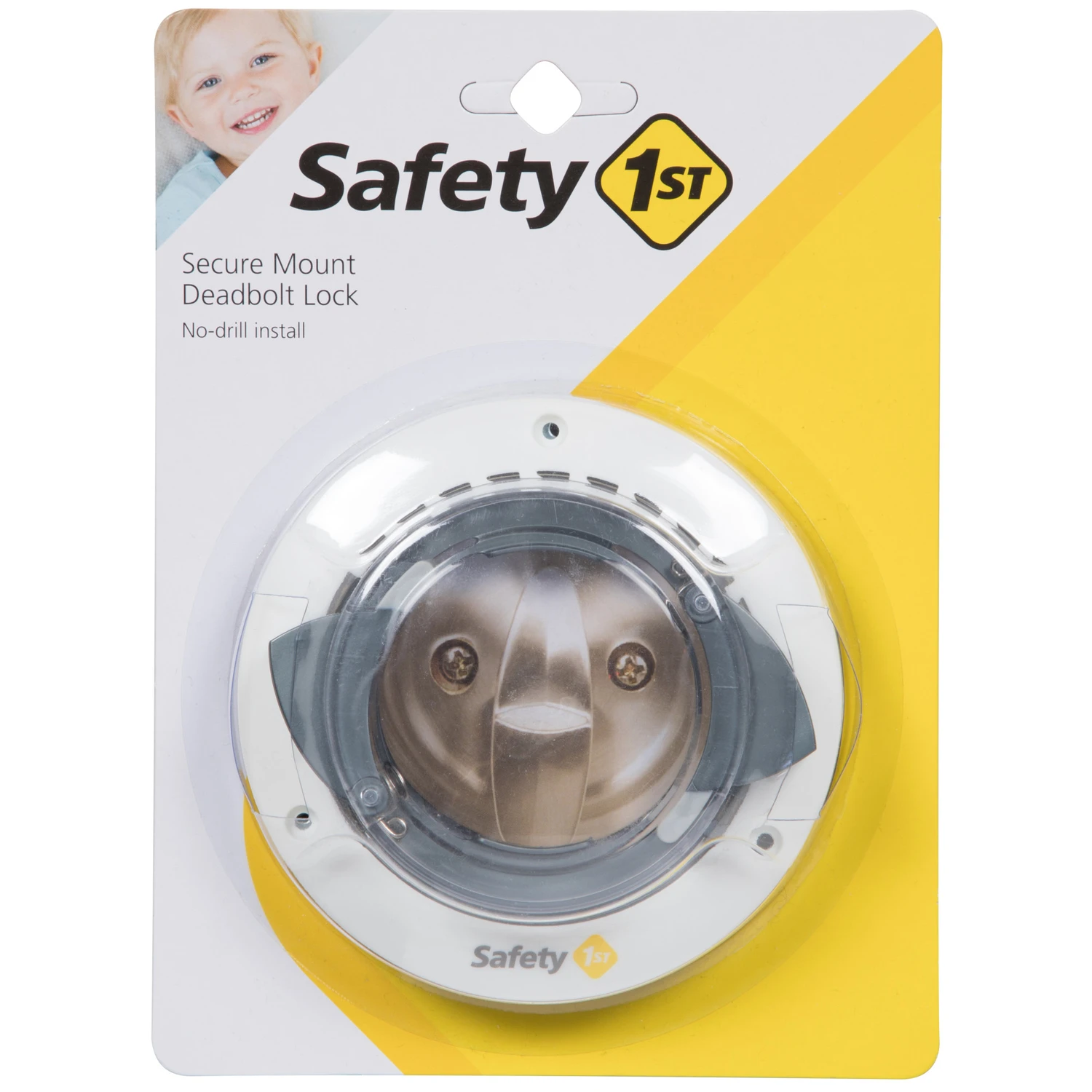 White Plastic Secure Mount Deadbolt Lock