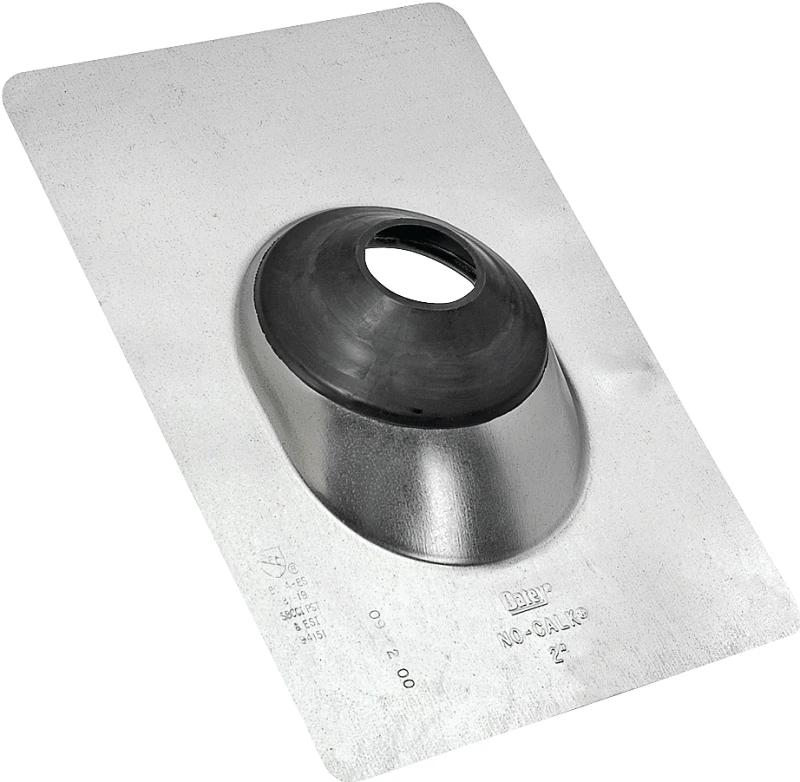 No-calk 1-1/4 In. To 1-1/2 In. Galvanized Roof Pipe Flashing