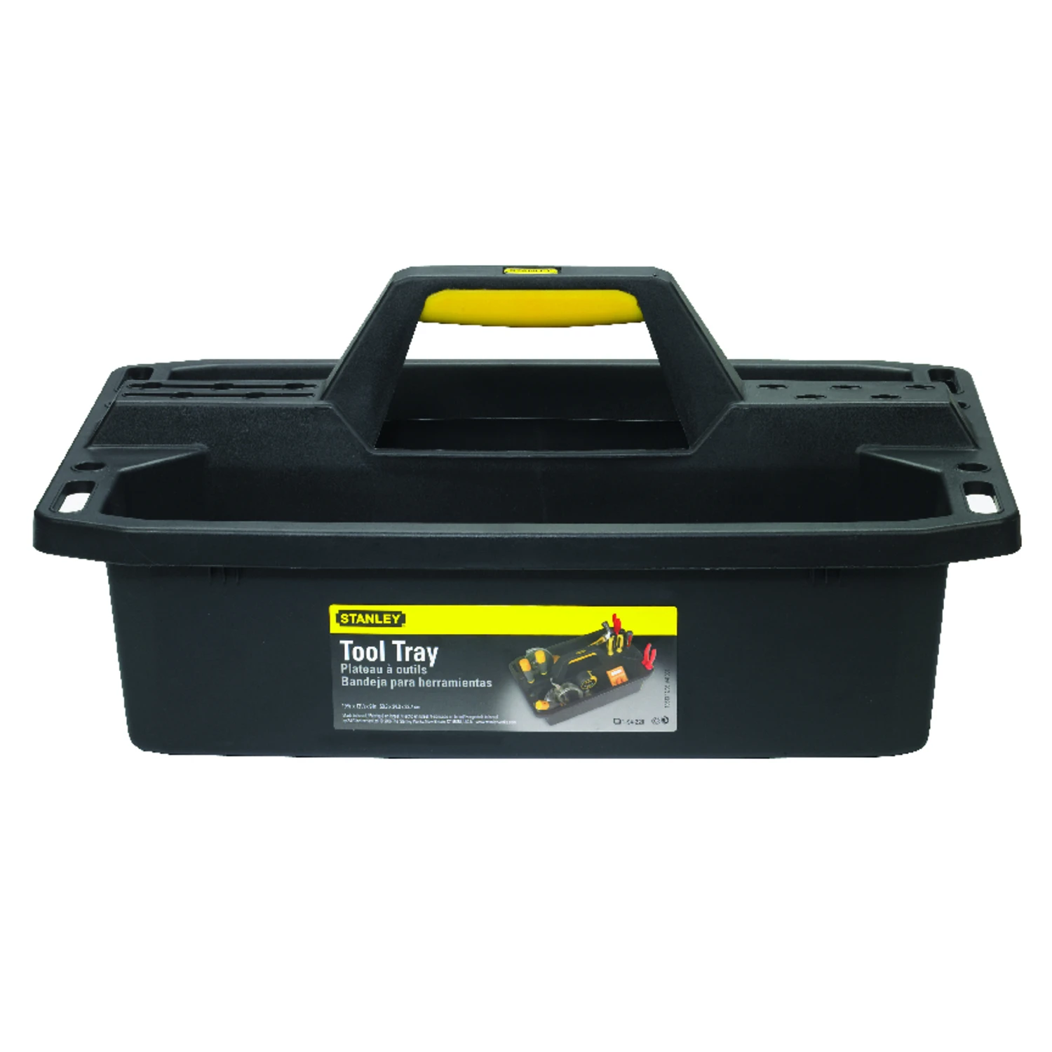 19.5 In. Tool Caddy With 2-pocket Design, Ergonomic Handle, Black