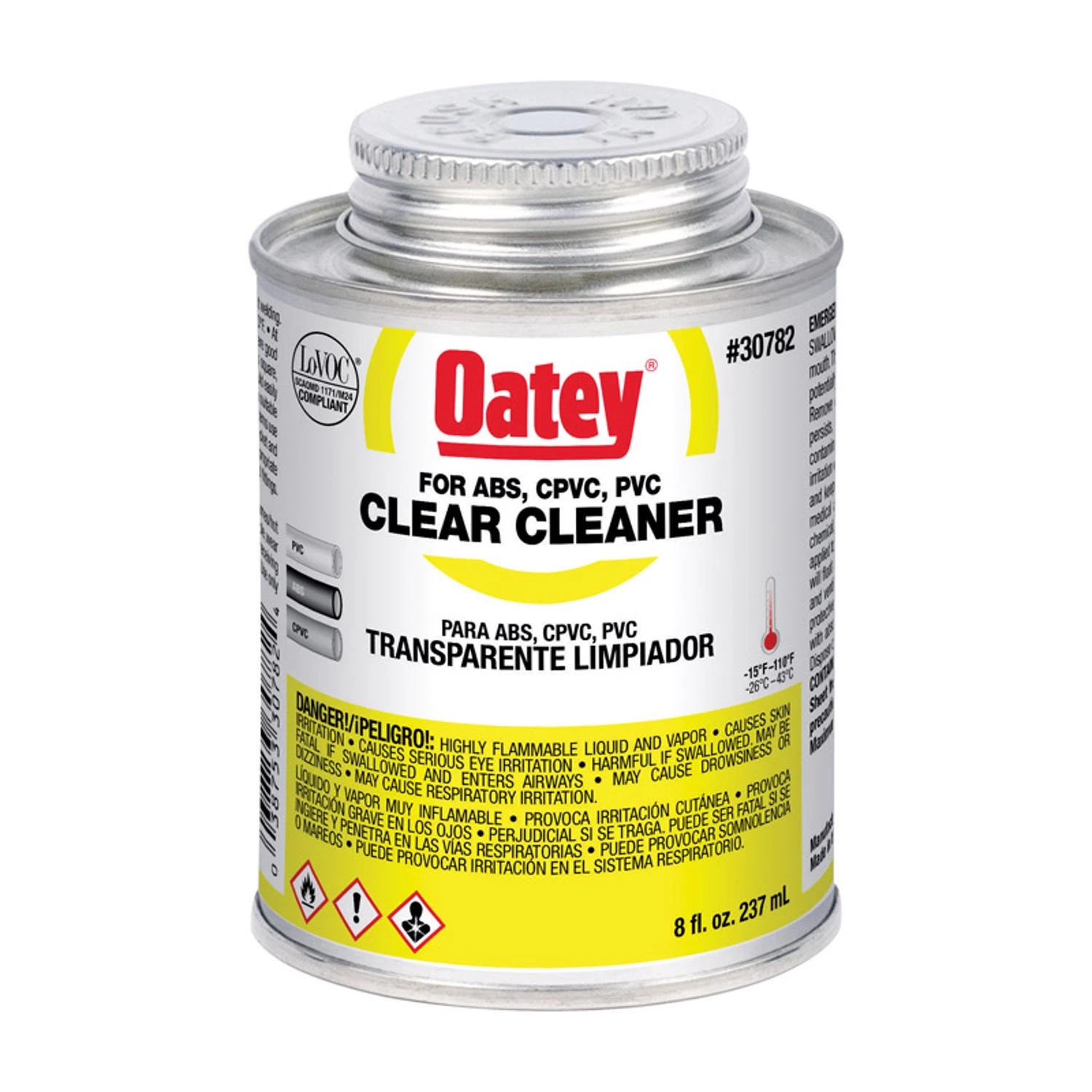 8 Oz. All-purpose Clear Cleaner For Abs, Pvc, And Cpvc Pipes