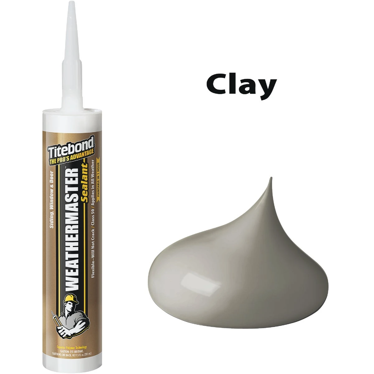 Weathermaster 10.1 Oz. Polymer Sealant, 44601 Clay