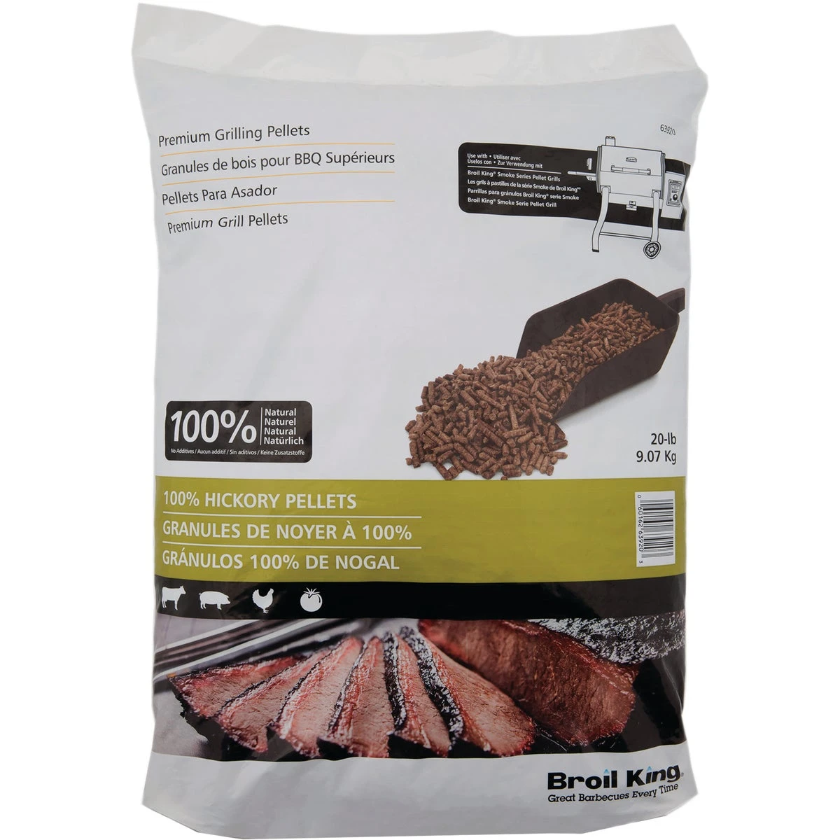 20 Lb. Hickory Wood Pellets For Grilling And Smoking