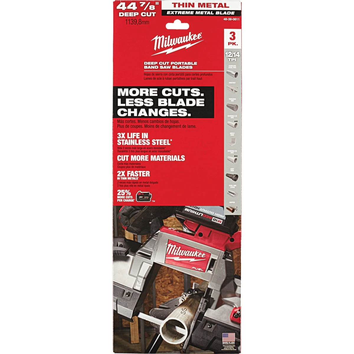 44-7/8 In. 12/14 Tpi Extreme Metal Band Saw Blade (3-pack)
