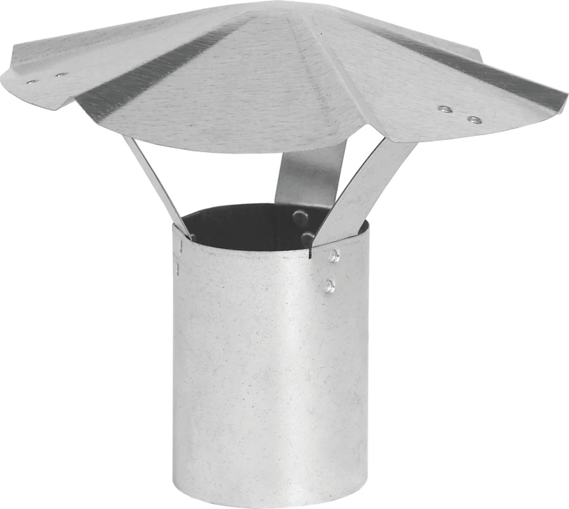 5 In. Diameter Steel Rain Cap - 30 Gauge Galvanized