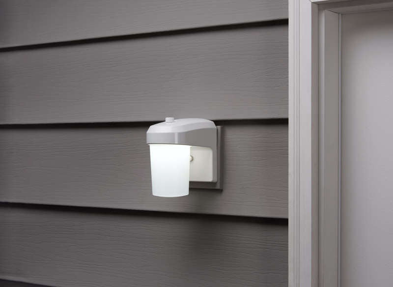 White Dusk To Dawn Led Jelly Jar Light Fixture With Photocell Sensor
