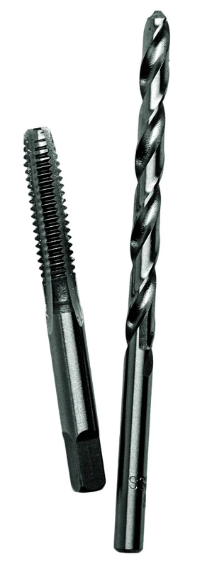 5/16-18 National Coarse Carbon Steel Tap And F Letter Gauge Drill Bit Combo