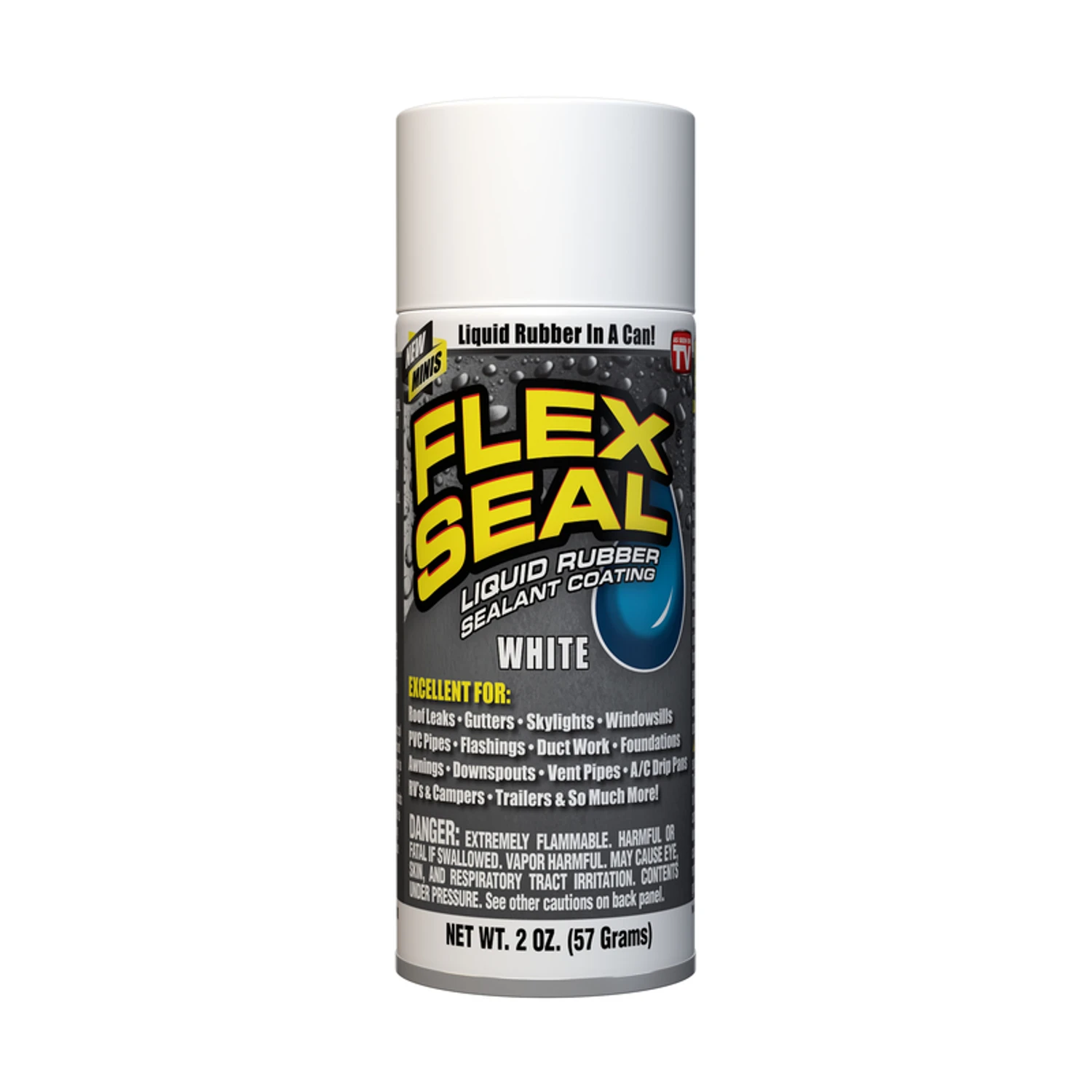 Mini Rubber Sealant Coating, White, 2-oz.