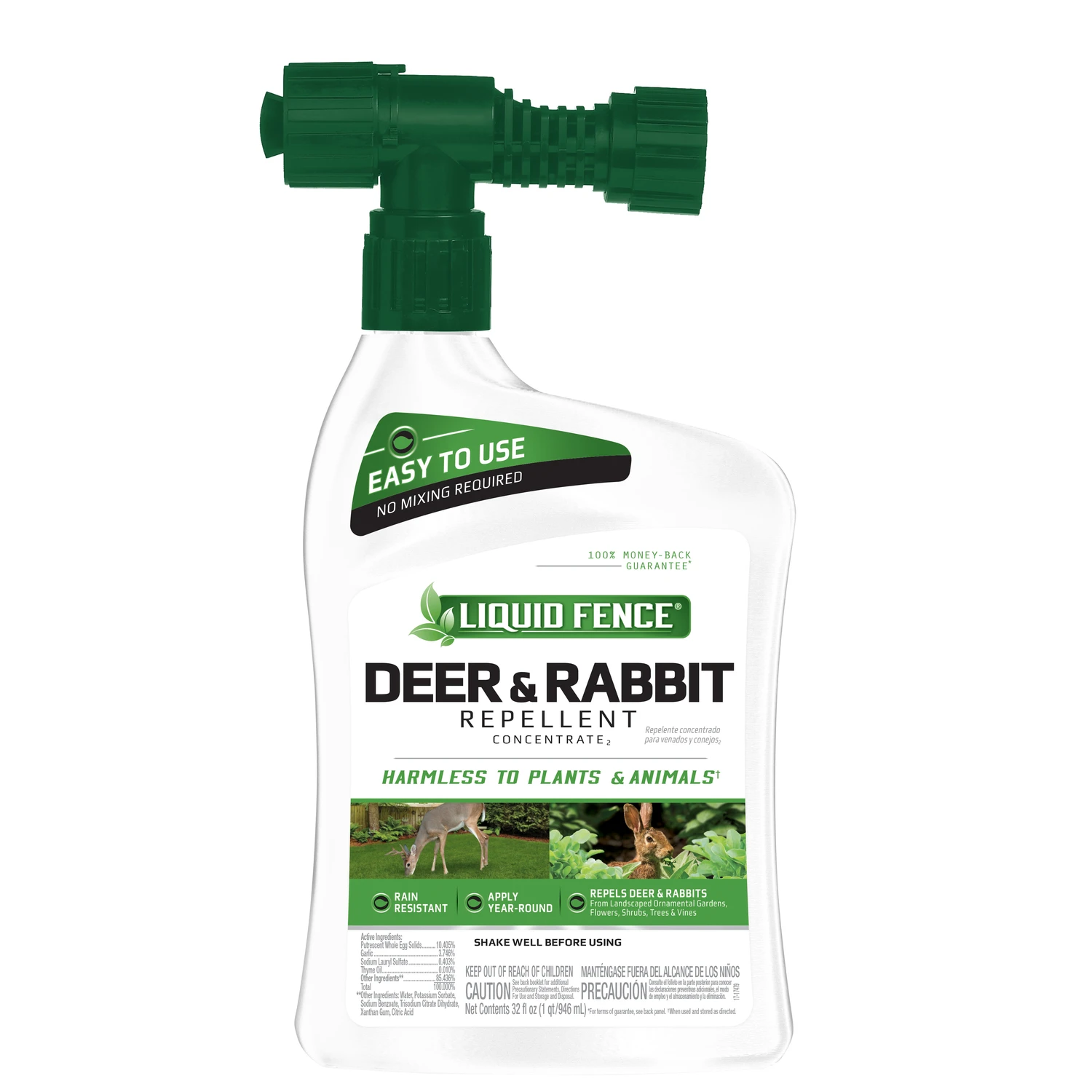 Deer & Rabbit Repellent, 32 Oz. Ready-to-spray