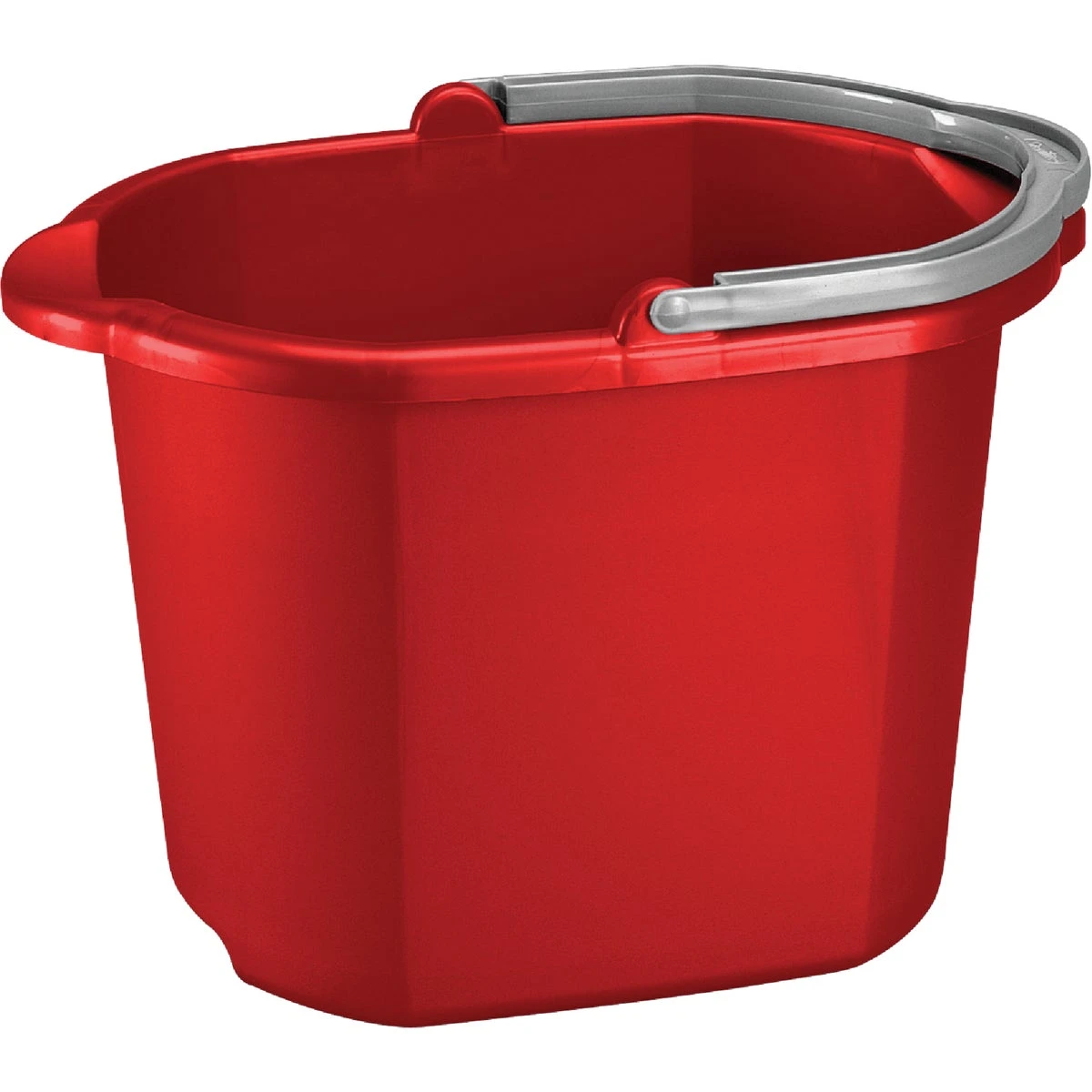 16 Quart Red Dual Spout Bucket With Integrated Hand-grips