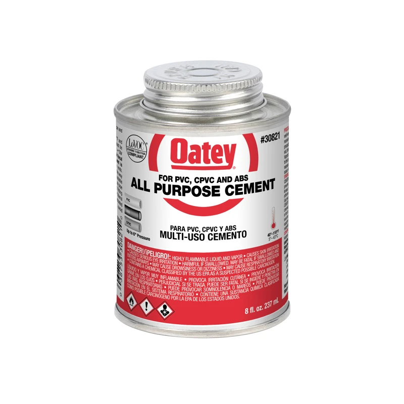 8 Oz. Clear All-purpose Cement For Abs, Pvc, And Cpvc Pipes