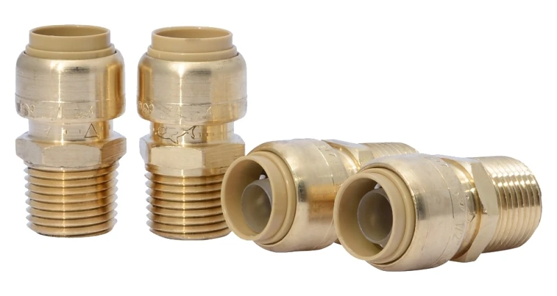 1/2 In. X 1/2 In. Mnpt Straight Brass Push-to-connect Male Adapter (4-pack)