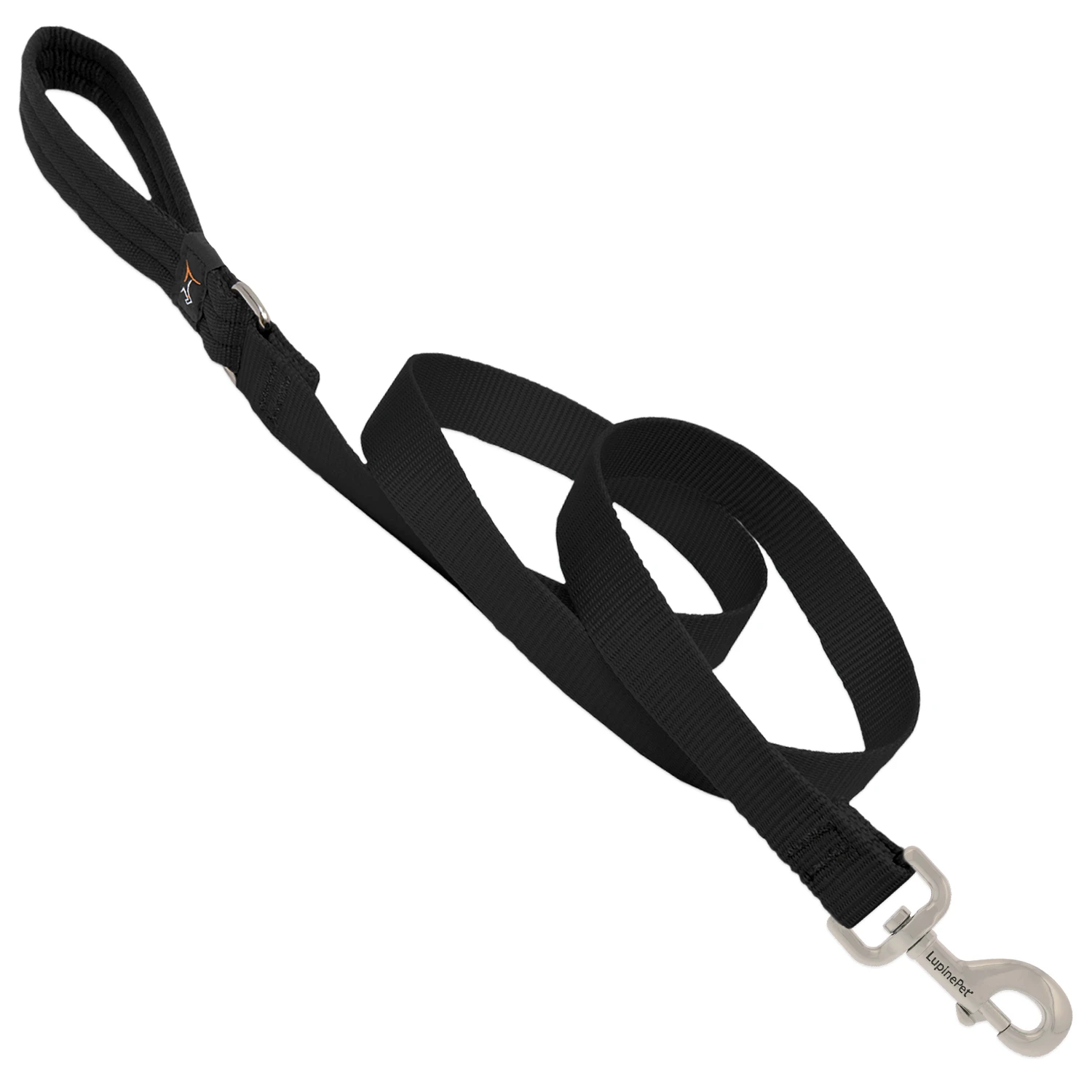 1-inch X 6-foot Traditional Solid Black Dog Leash – Durable, Comfortable & Classic