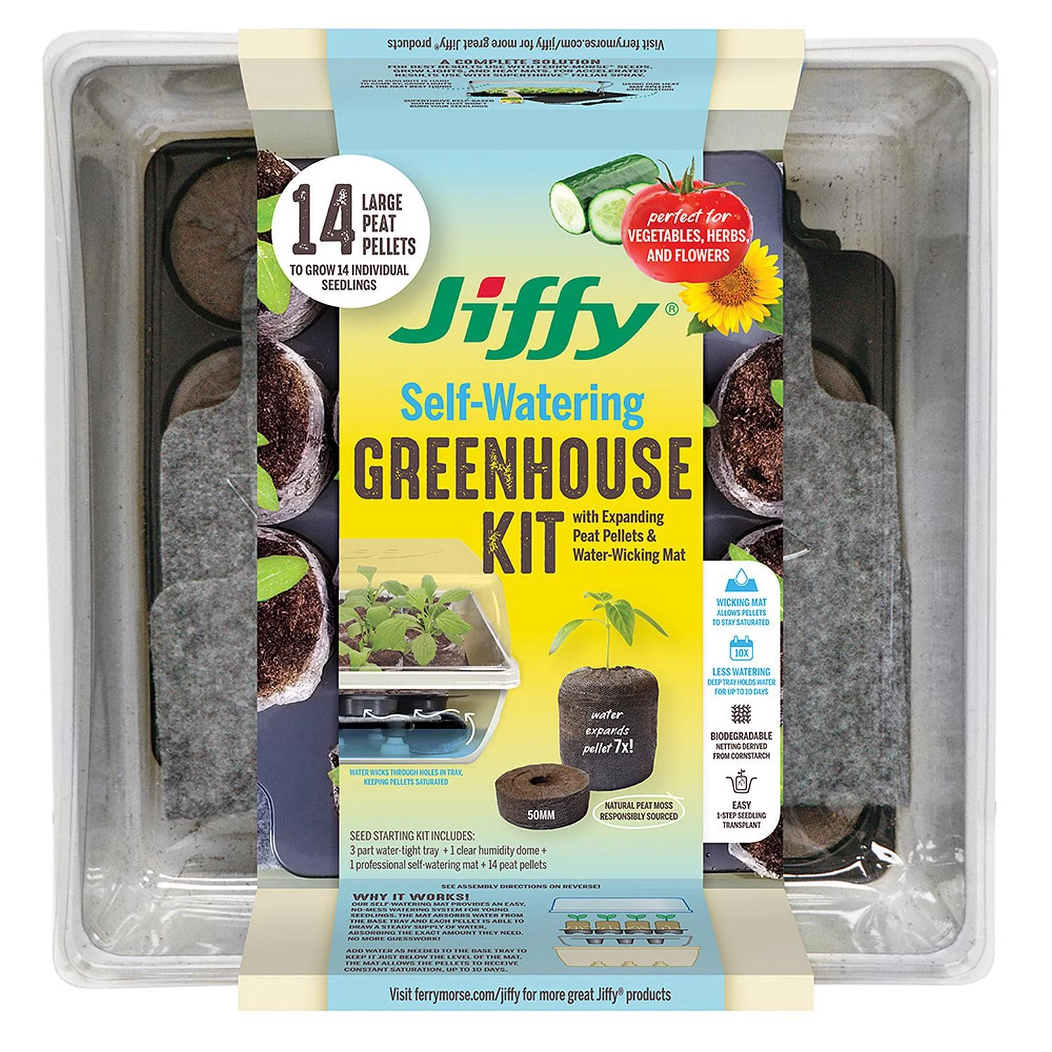 14-cell Self-watering Greenhouse Seed Starter Kit