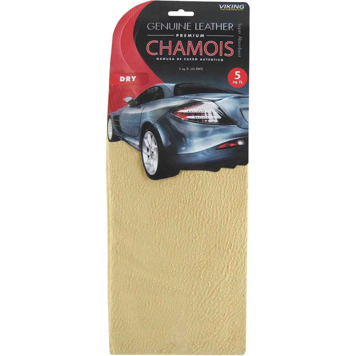5 Sq Ft Leather Premium Chamois — Absorbent, Lint-free Leather Drying Cloth For Auto Detailing