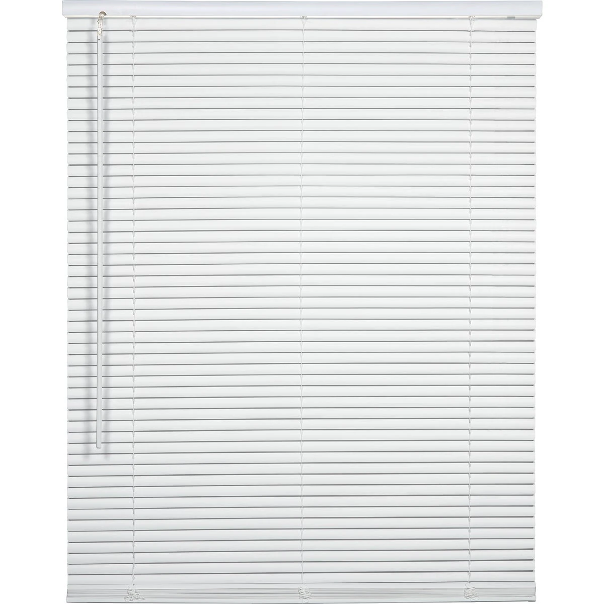 48 In. X 64 In. White Vinyl Light Filtering Cordless Mini Blind