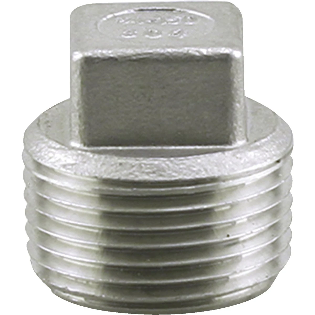 Plumb-eeze 1/2 Inch Mip Square Head Stainless Steel Plug - Durable And Corrosion Resistant