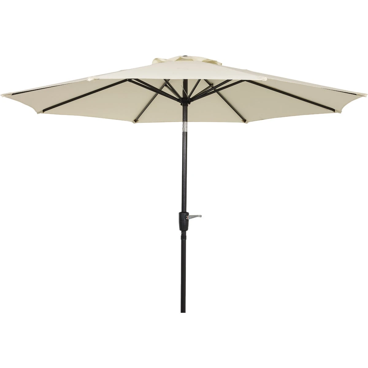 9 Ft. Aluminum Tilt/crank Cream Patio Umbrella With Storage Bag