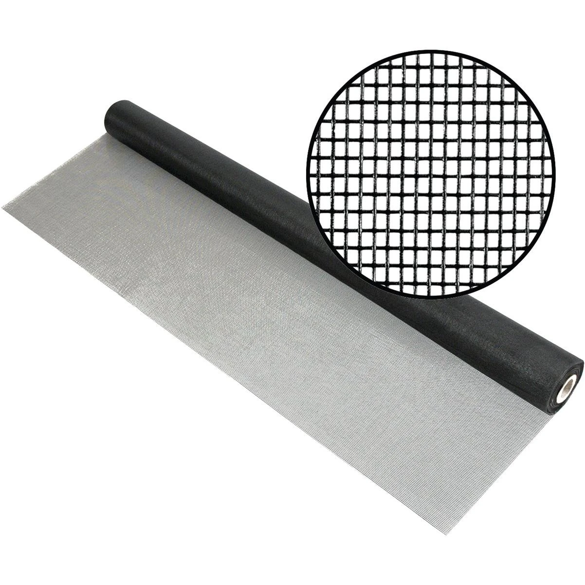 48" X 100' Charcoal Fiberglass Mesh Screen - Premium Insect Barrier