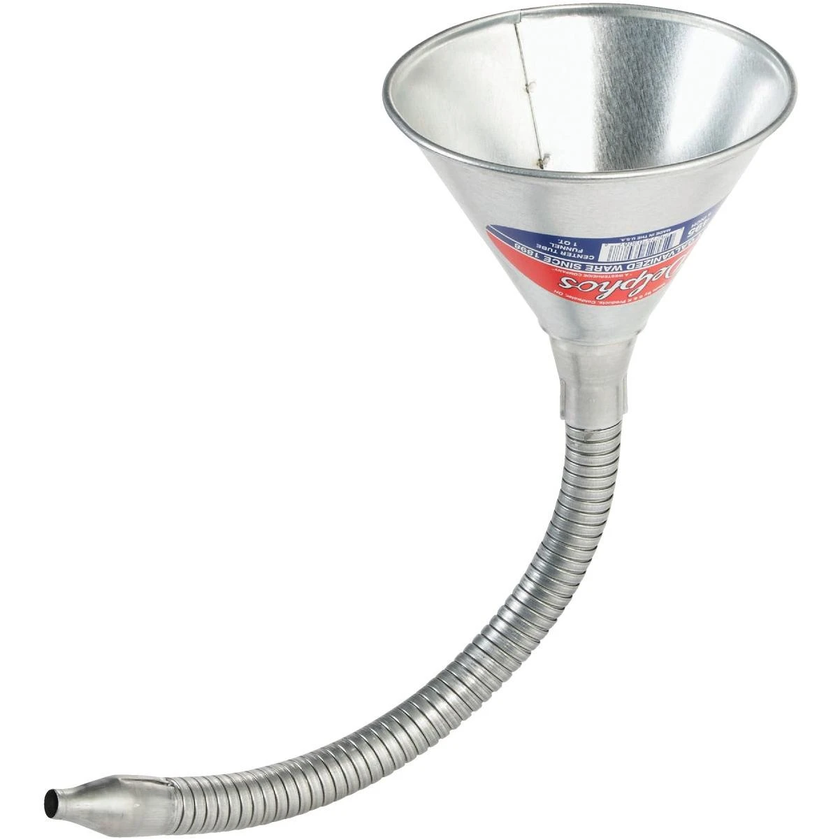 1 Qt. Galvanized Steel Transmission Funnel With Flexible Spout