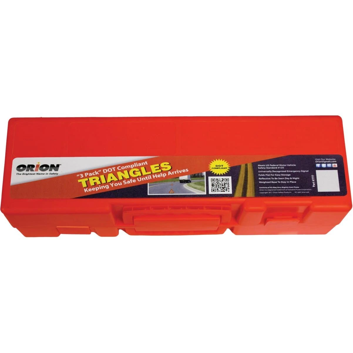 Fluorescent Orange Emergency Warning Triangle (3-pack)