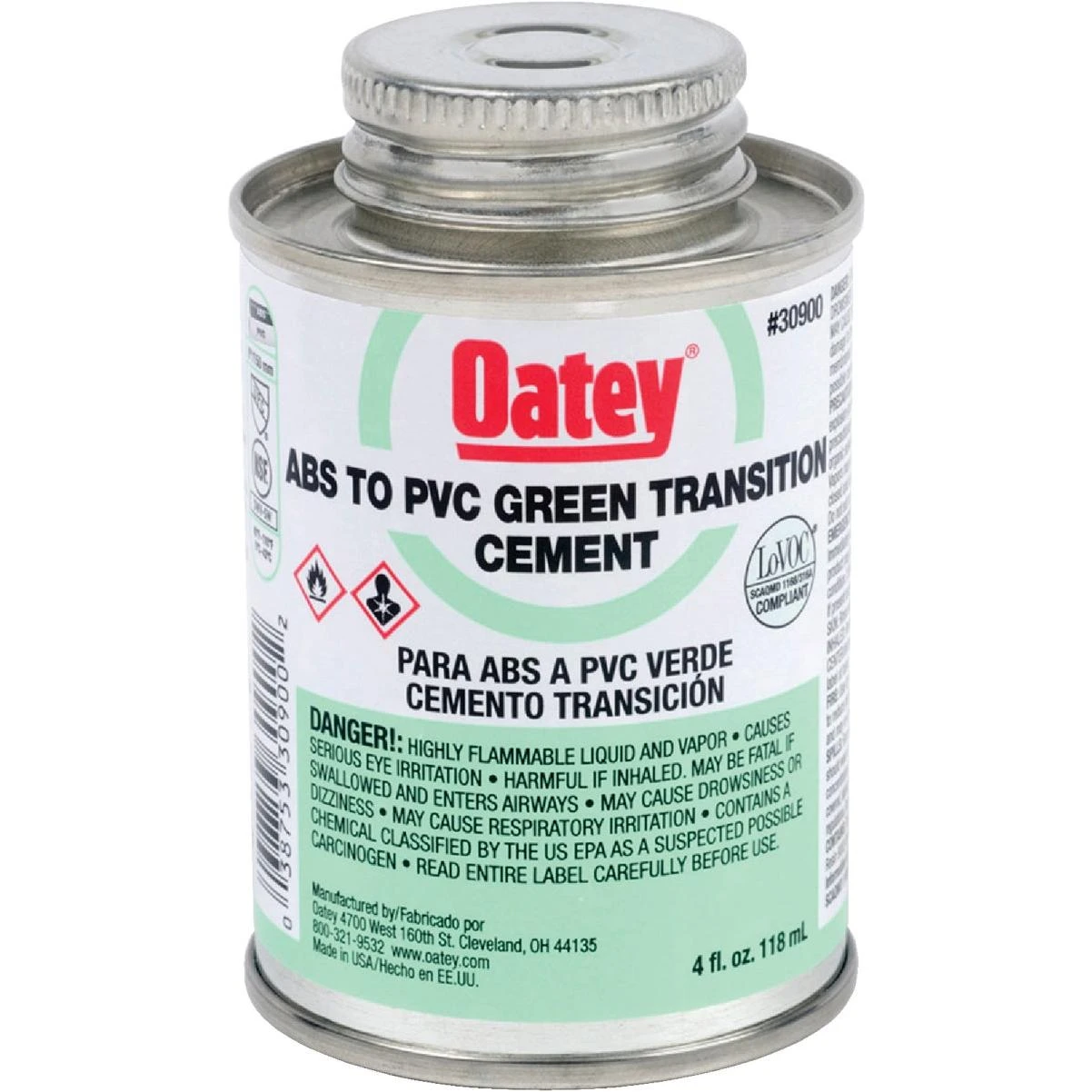 4 Oz. Medium Bodied Abs To Pvc Green Transition Pvc Cement
