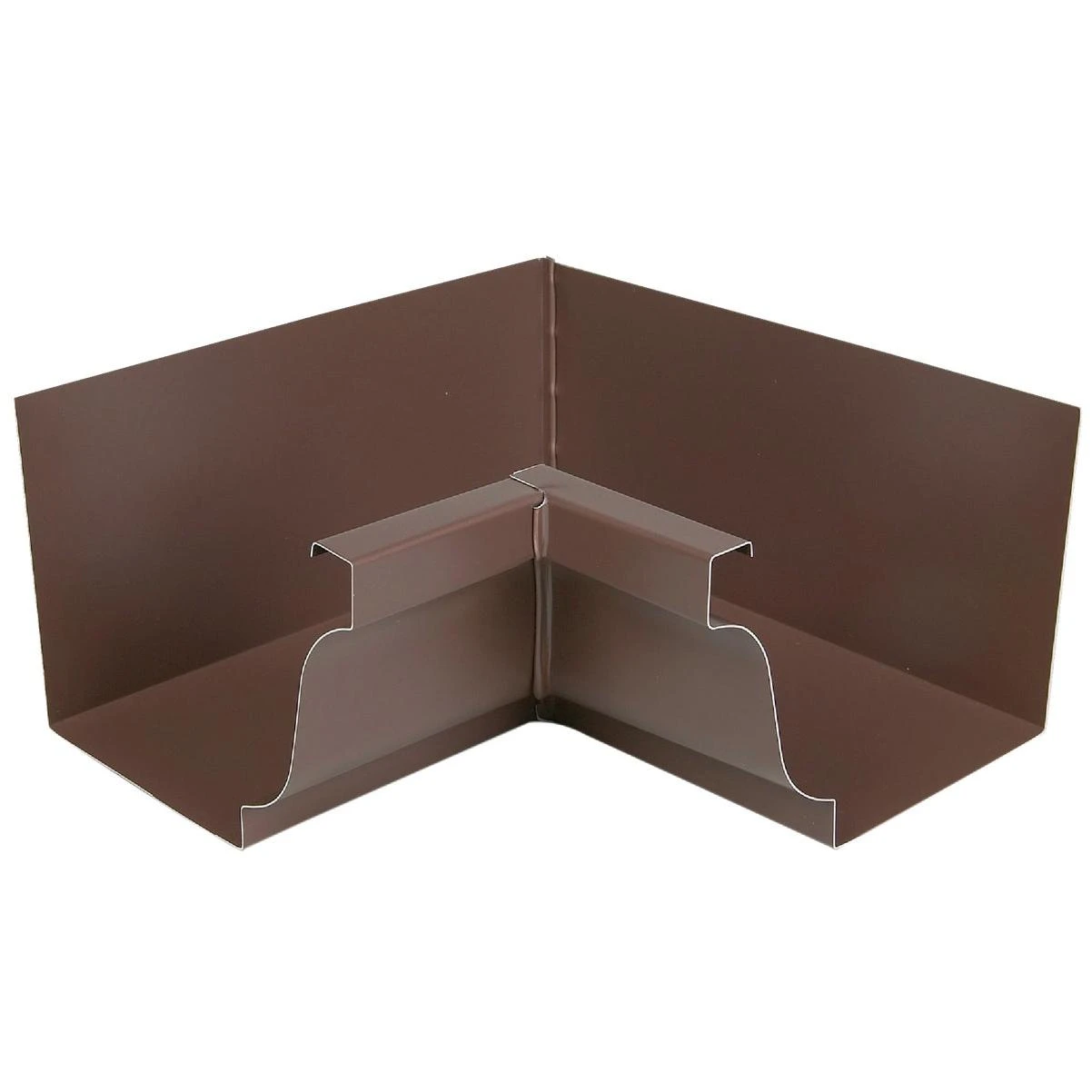 5 In. Aluminum Brown Mitre Gutter Inside Corner