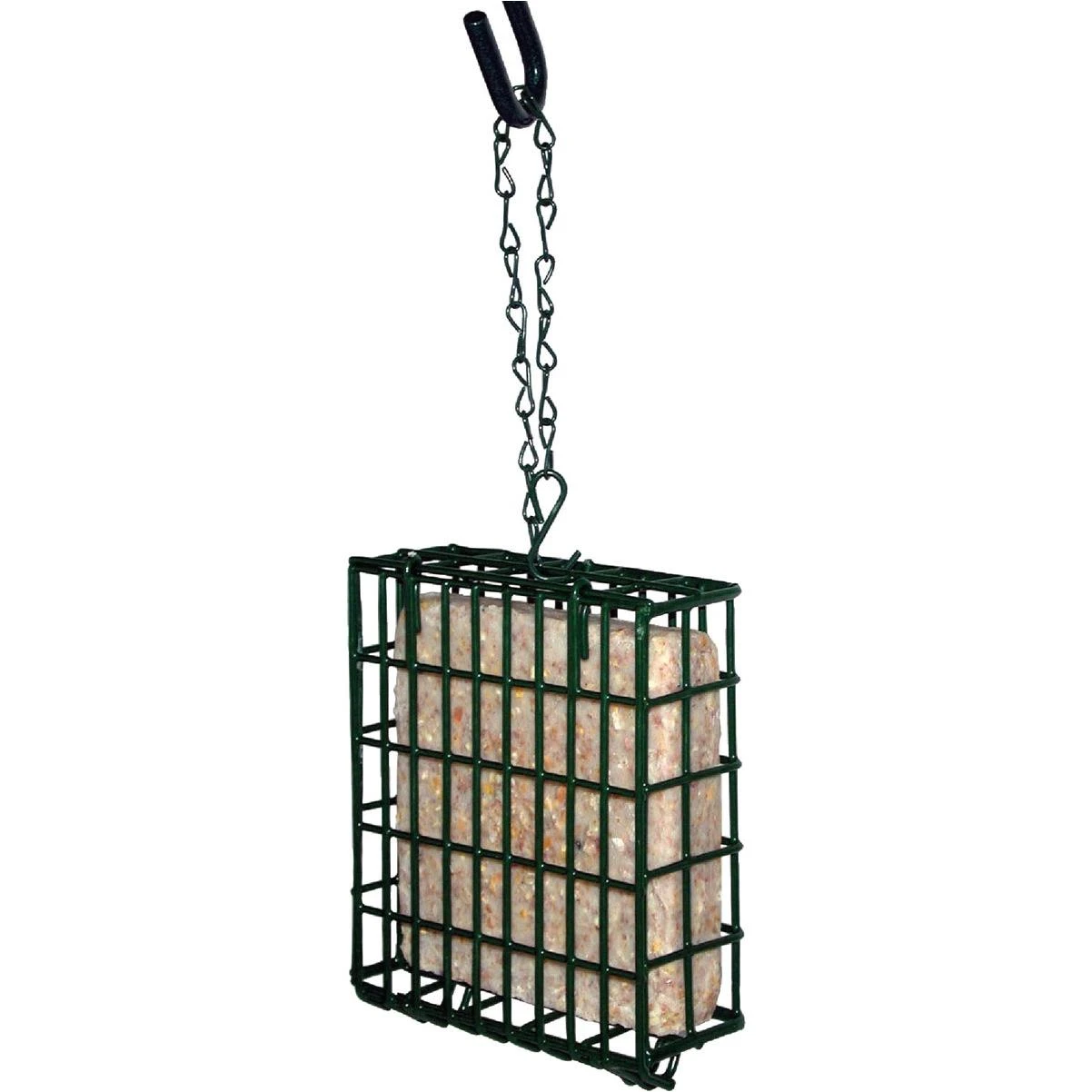 Green 1-cake Steel Suet Feeder