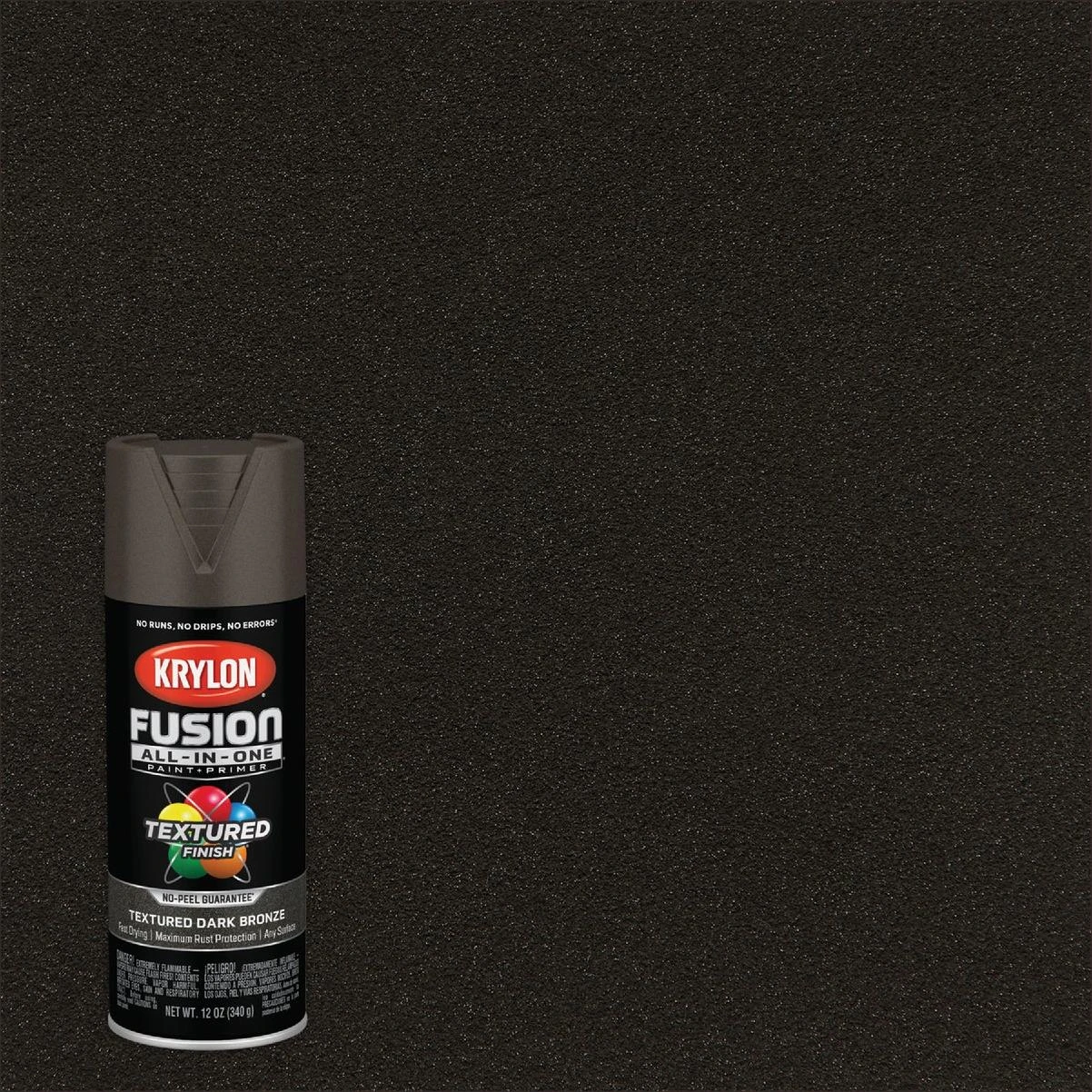 Fusion All-in-one Textured Spray Paint & Primer, Dark Bronze