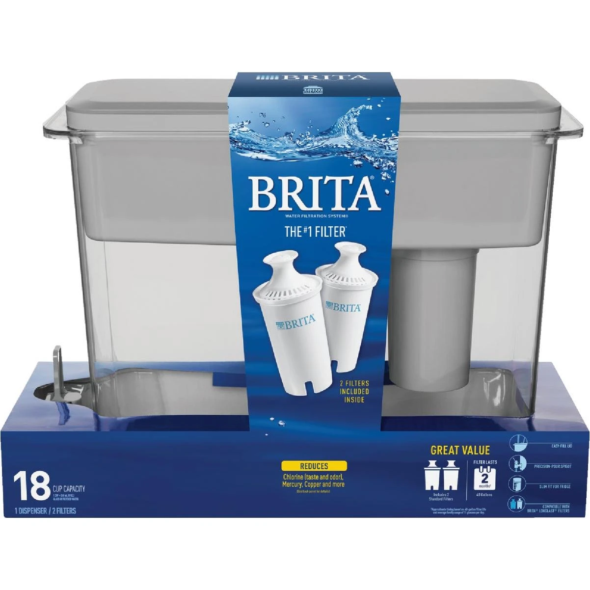 27 Cup Gray Ultramax Large Filtered Water Dispenser