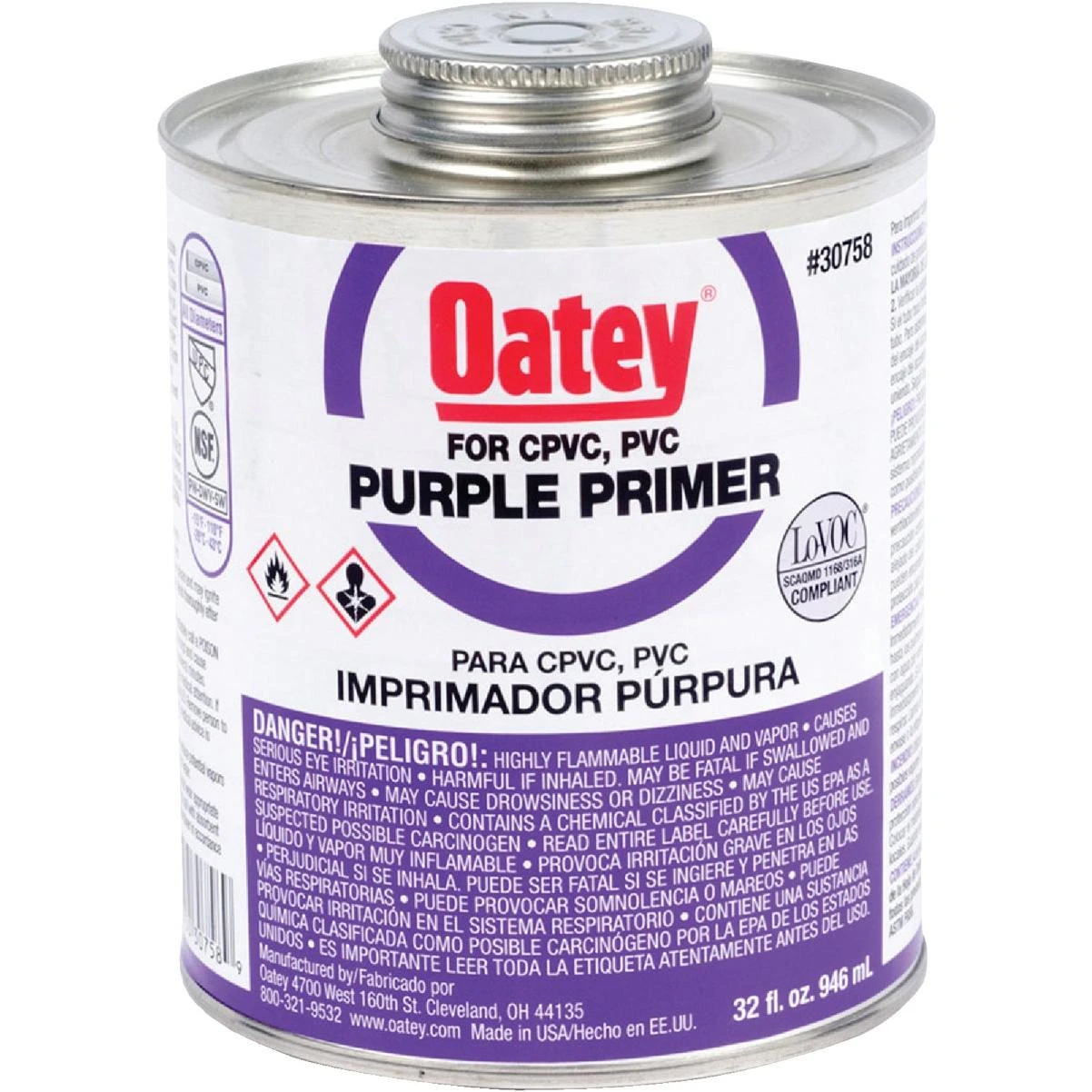 32 Oz. Purple Pipe And Fitting Primer For Pvc/cpvc