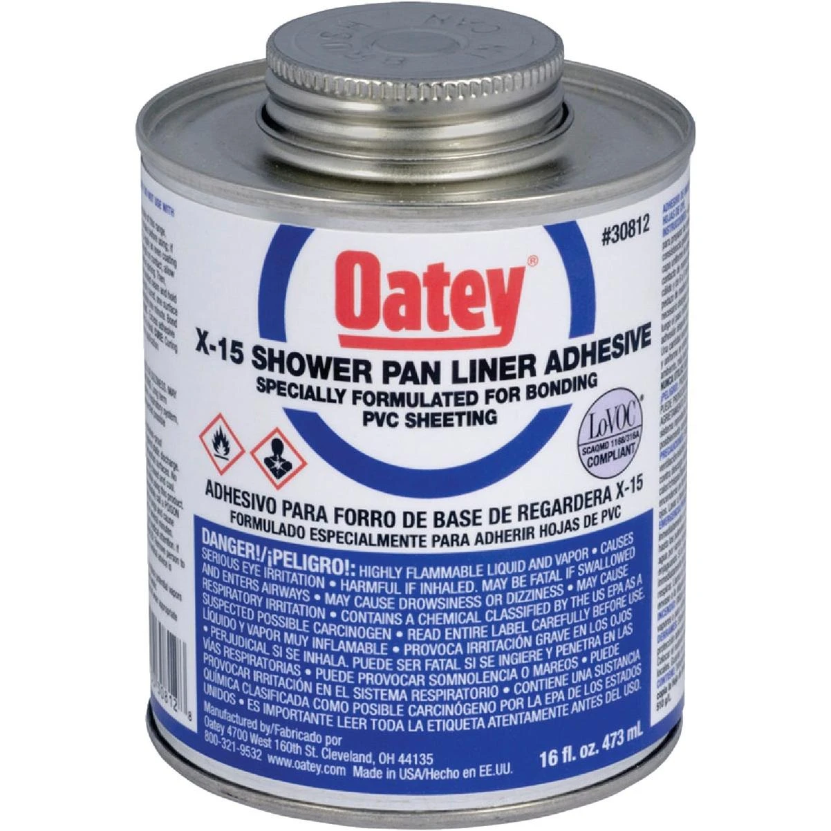16 Oz. X-15 Shower Pan Liner Adhesive Pvc Cement