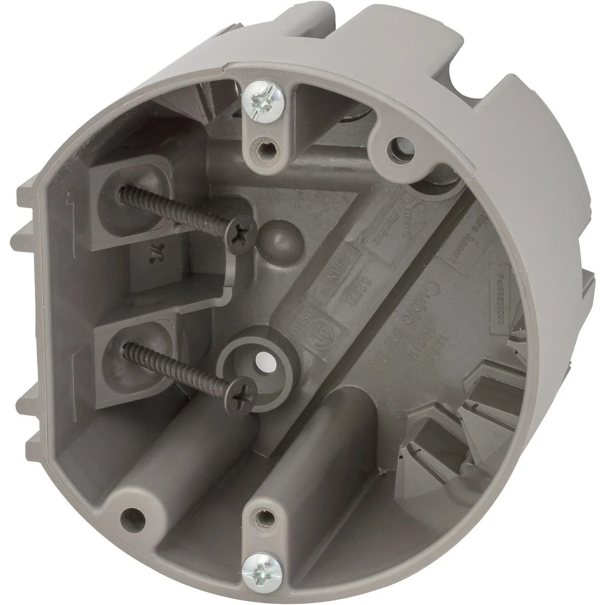 Smart Box 50 Lb. Rating Screw On Pvc Molded Ceiling Box