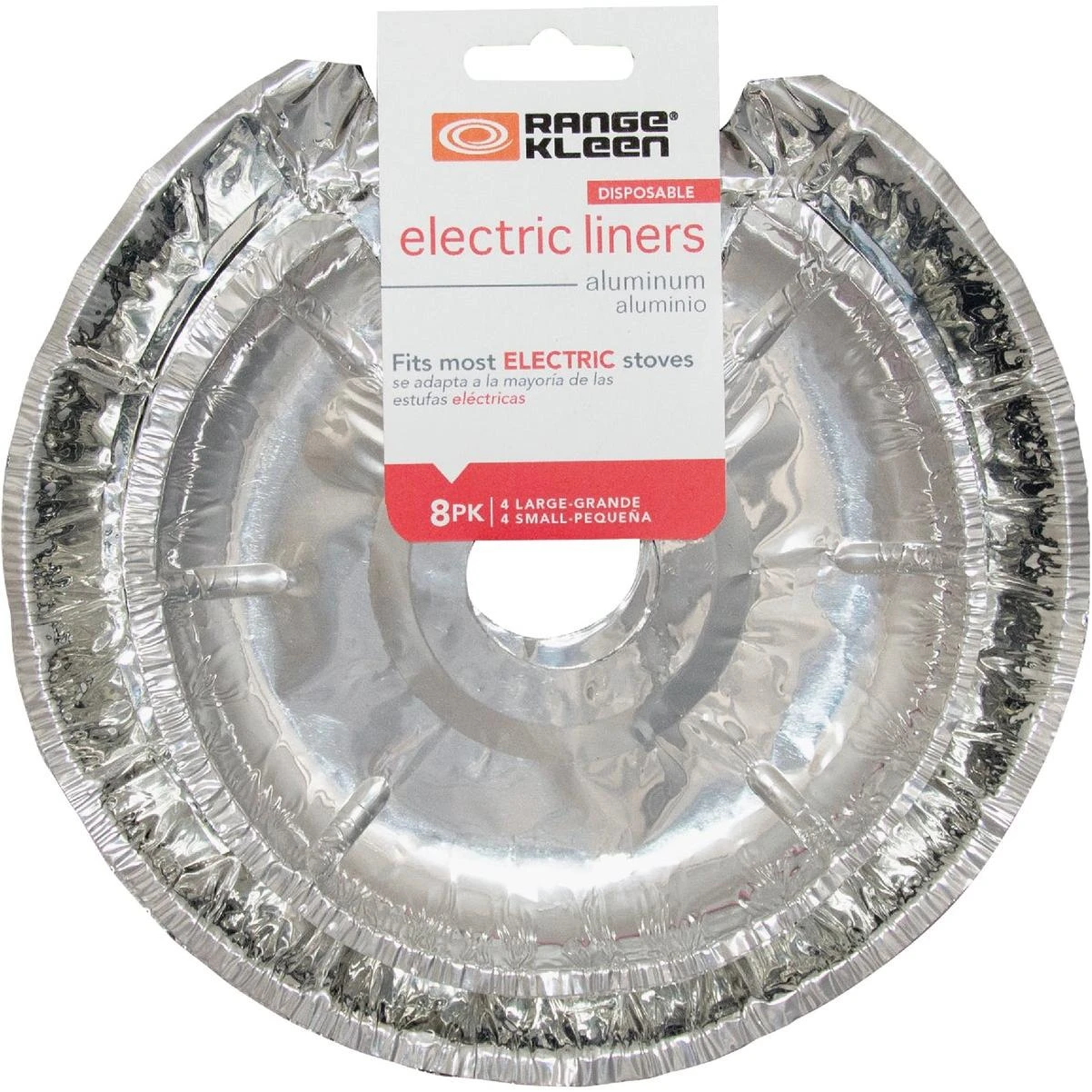 Round Aluminum Foil Electric Stove Bib Liners (8-pack)