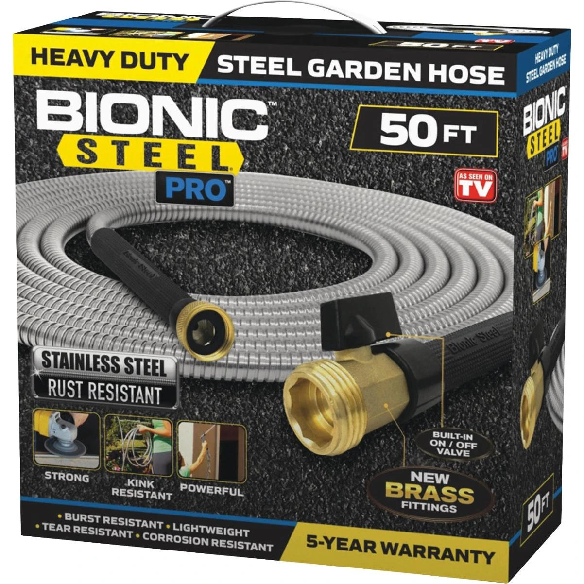 Pro 5/8 In. Dia. X 50 Ft. L. Stainless Steel Garden Hose