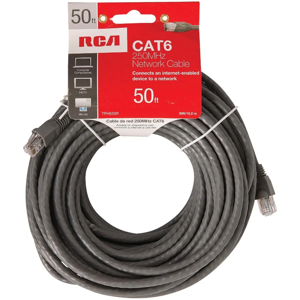 50 Ft. Cat-6 Gray Network Cable