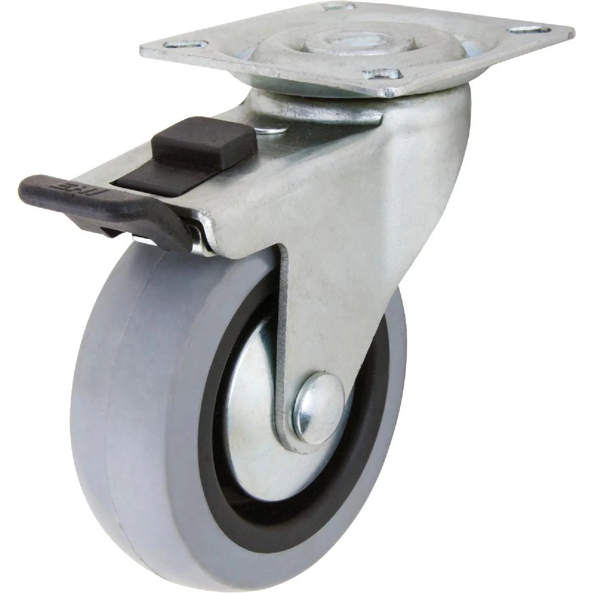 3 In. Thermoplastic Swivel Plate Caster With Brake