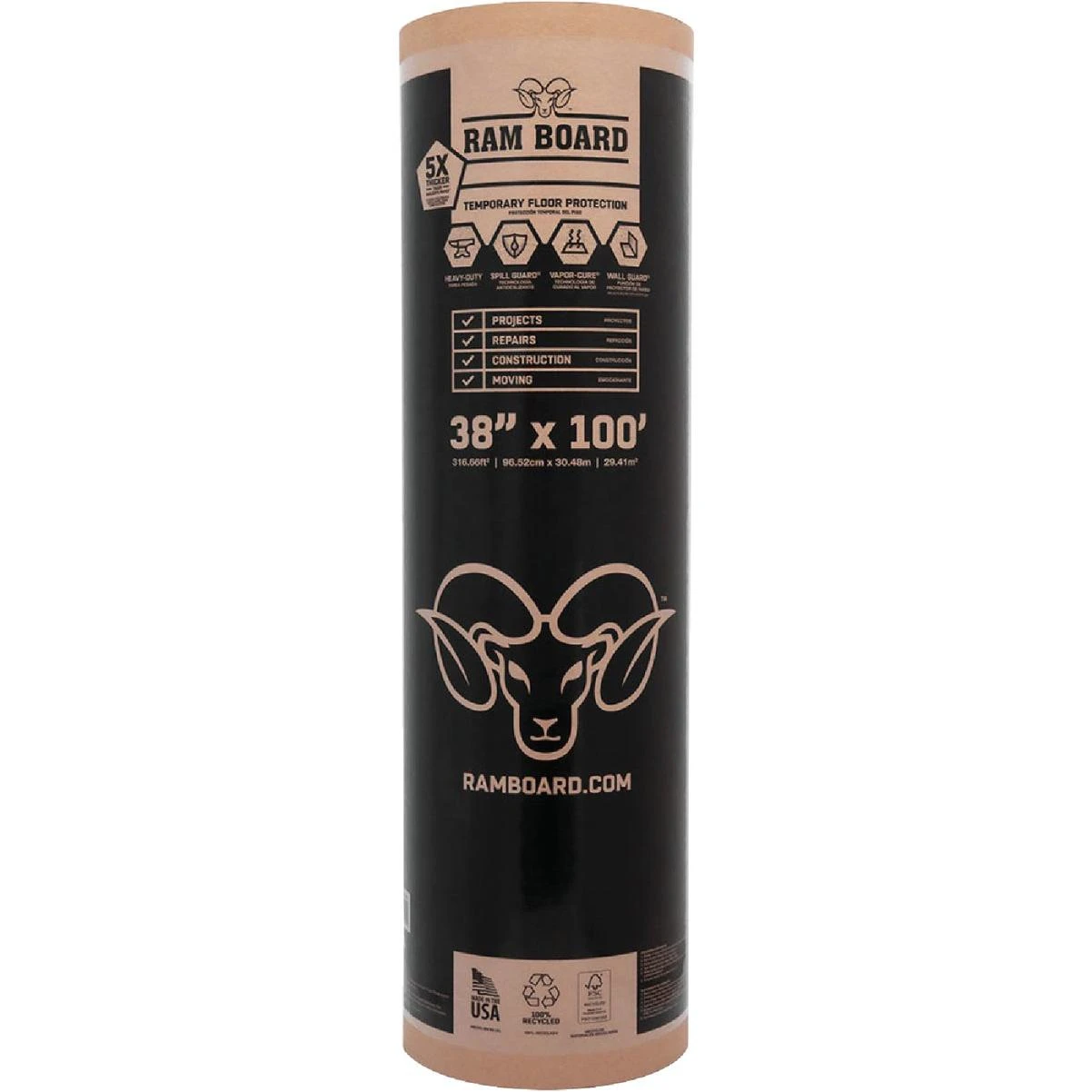 Ram Board 38 In. W X 100 Ft. L Temporary Floor Protector