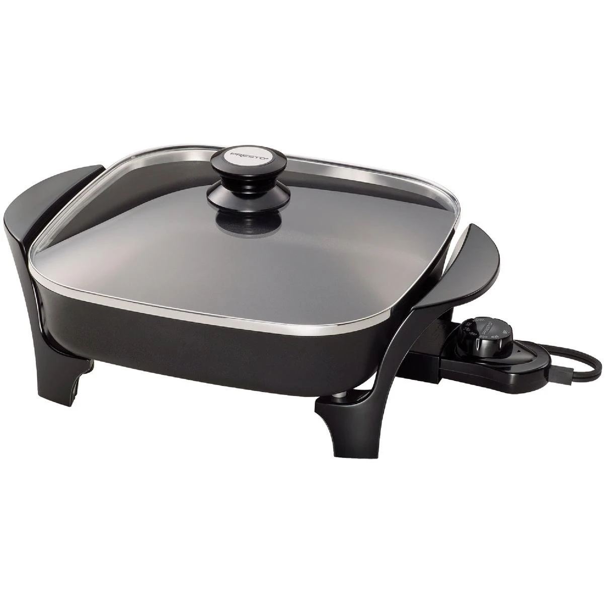 11 In. Electric Skillet With Glass Cover