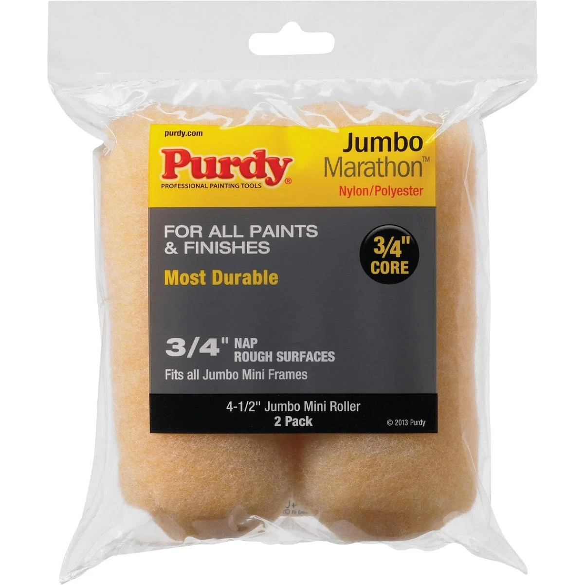 Jumbo Marathon 4-1/2 In. X 3/4 In. Mini Knit Fabric Roller Cover (2-pack)