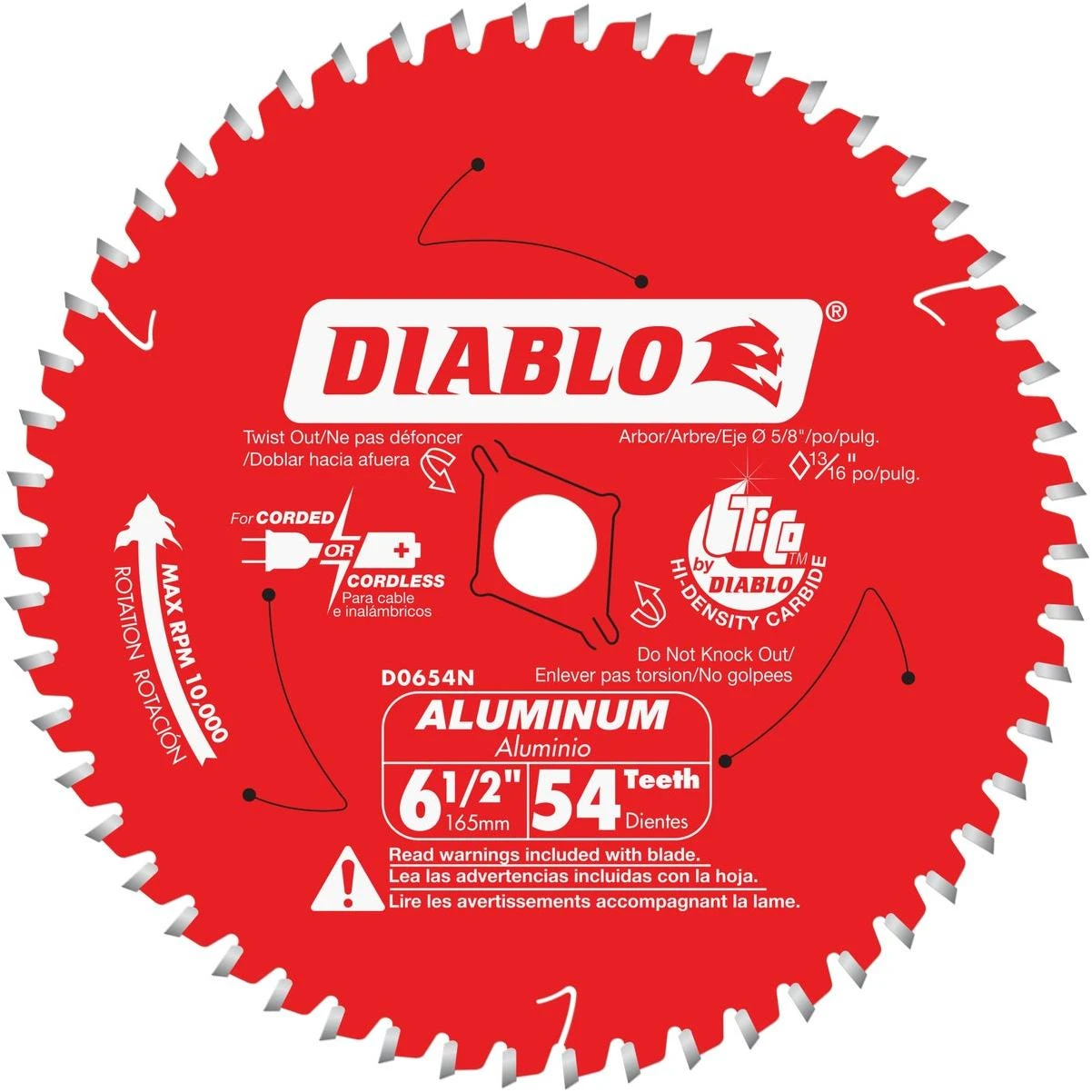 6-1/2 In. 54-tooth Aluminum Circular Saw Blade