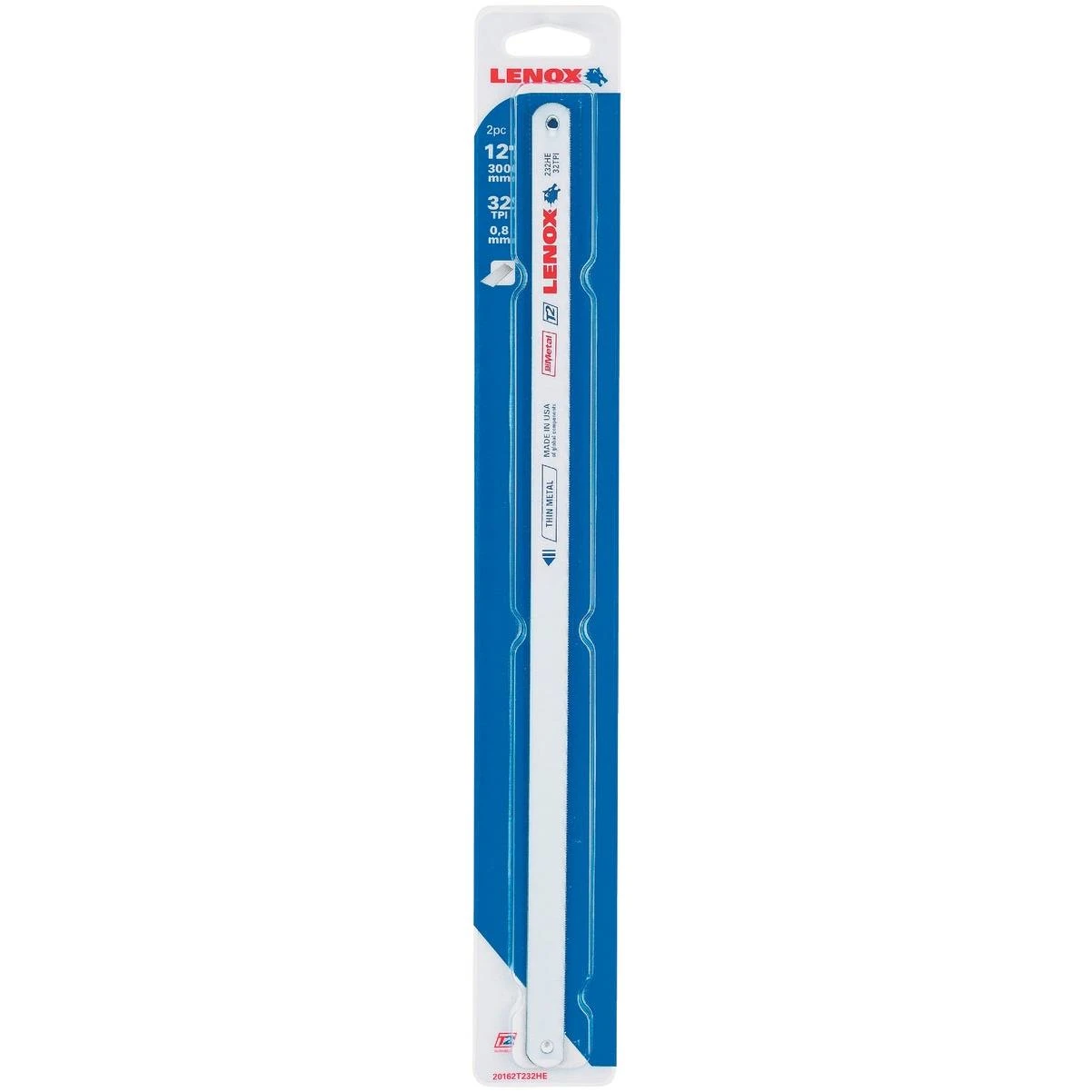 T2 12 In. X 32 Tpi Bi-metal Hacksaw Blade, Thin Metal (2-pack)