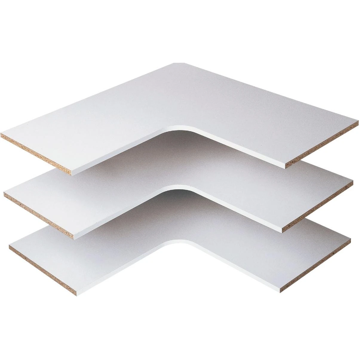 29-7/8 In. Corner Shelf, White (3-pack)