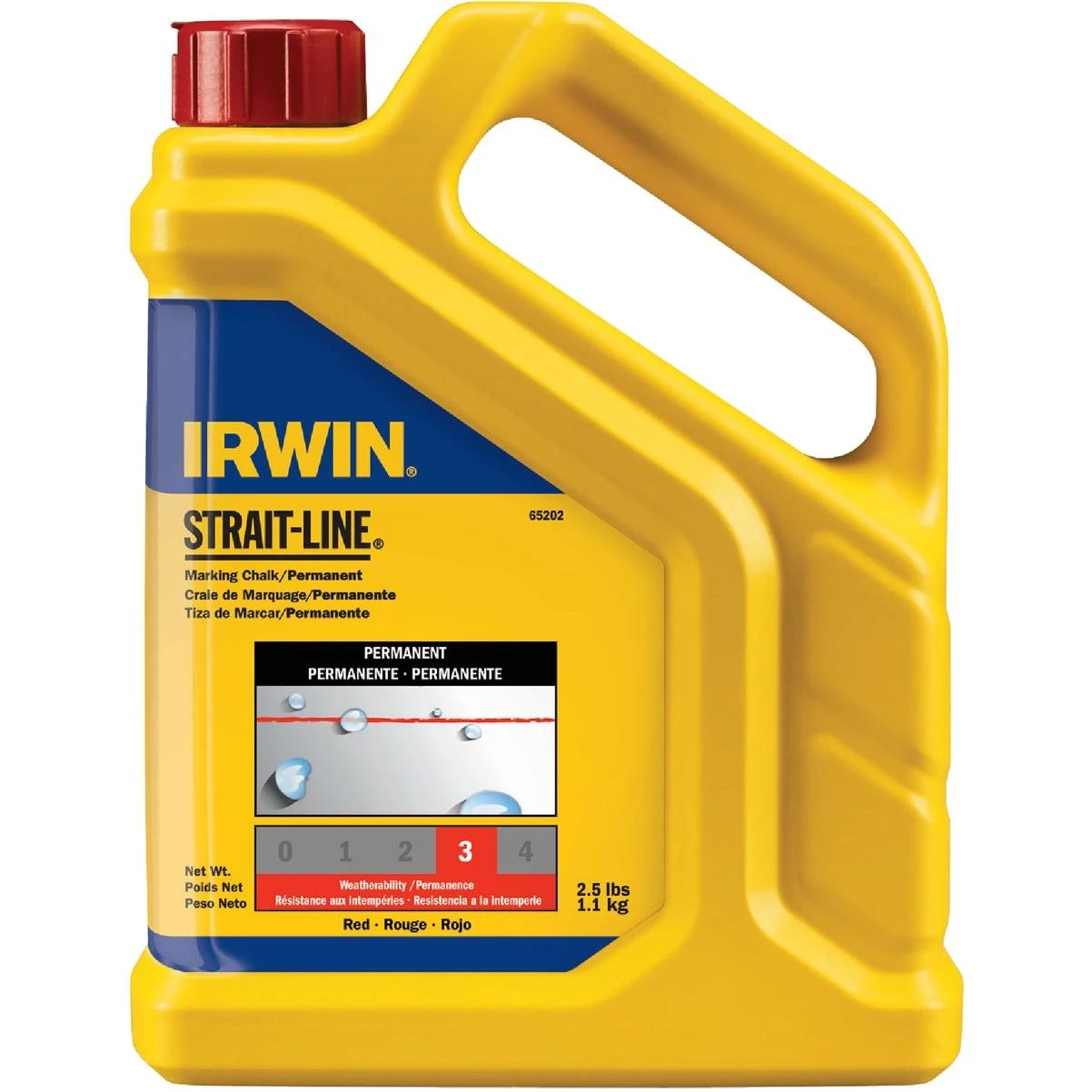 Strait-line 2-1/2 Lb. Red Permanent Chalk Line Chalk