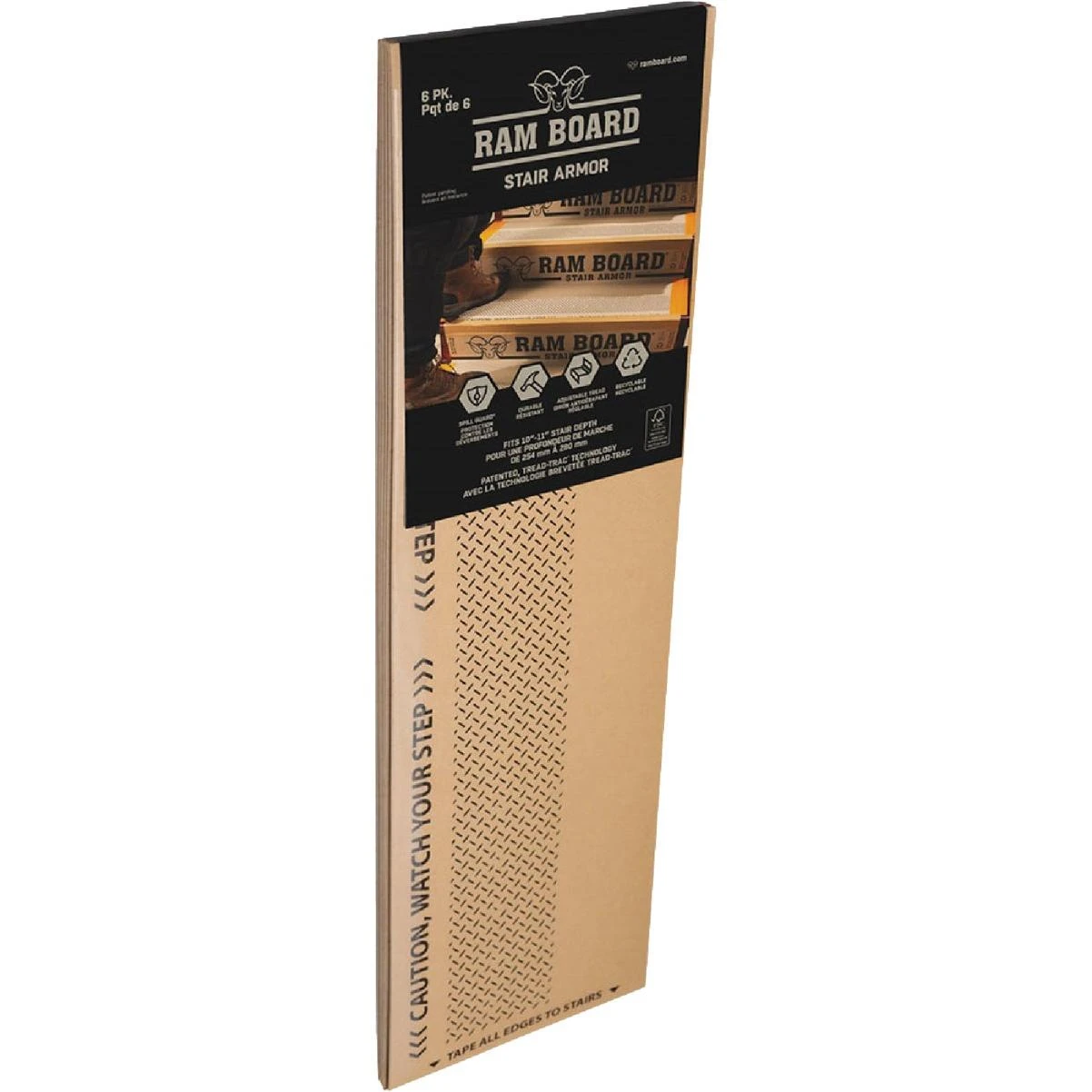 Ram Board Stair Armor 34 In. W X 19 In. H Stair Protector (6-pack)