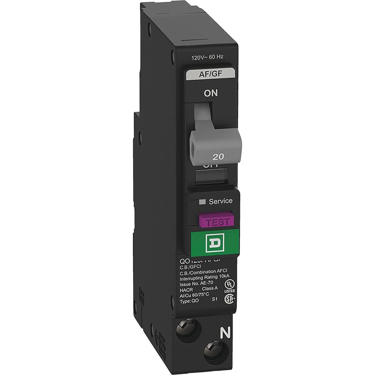 Qo 20a Single-pole Dual Function Circuit Breaker