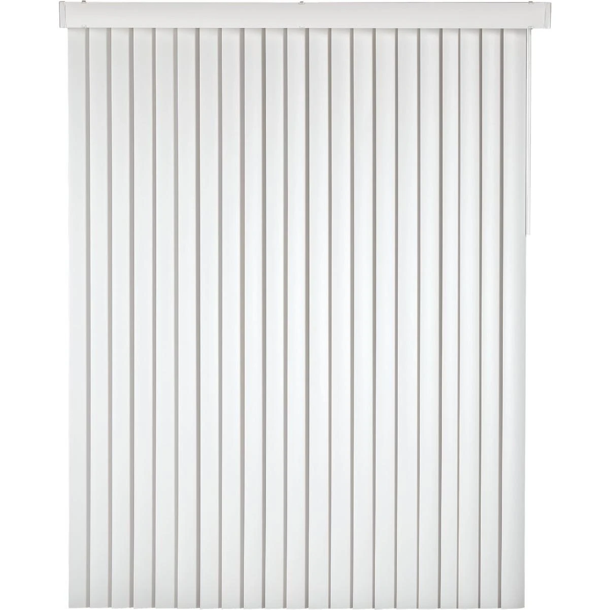 66 In. X 84 In. X 3.5 In. White Vinyl Light Filtering Vertical Cordless Blind