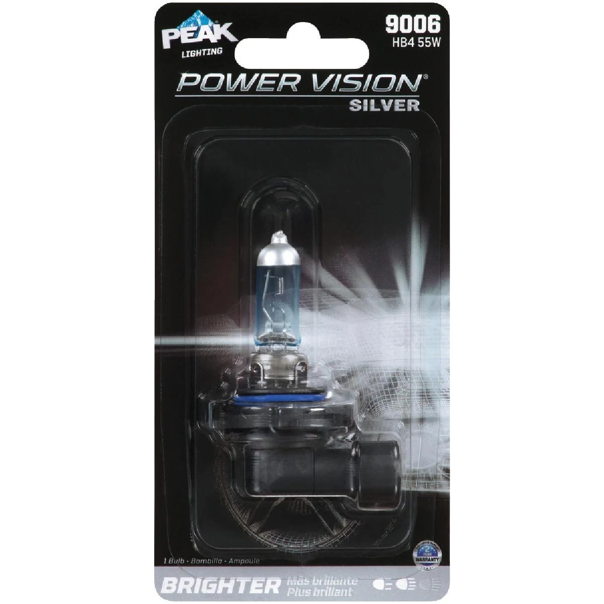 Power Vision Silver 9006 Hb4 12.8v Halogen Automotive Bulb