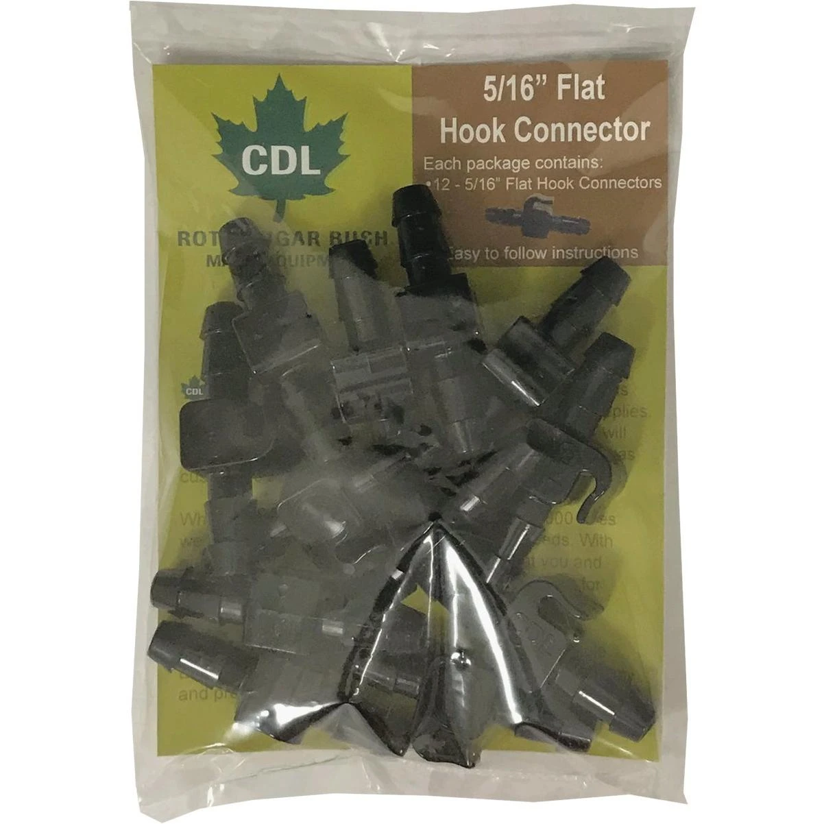 5/16 In. Maple Line Flat Connector (12-pack)
